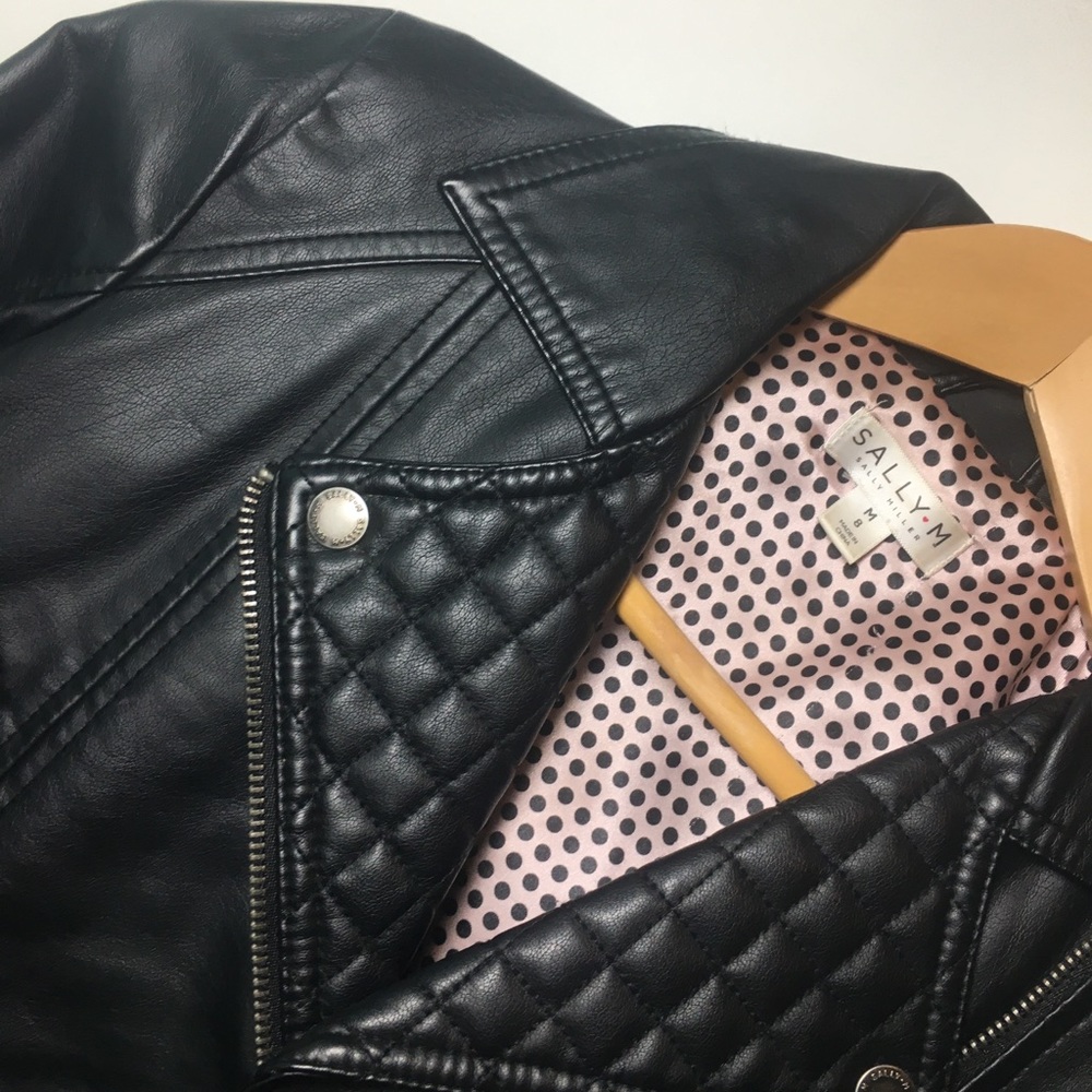 Sally miller black leather jacket